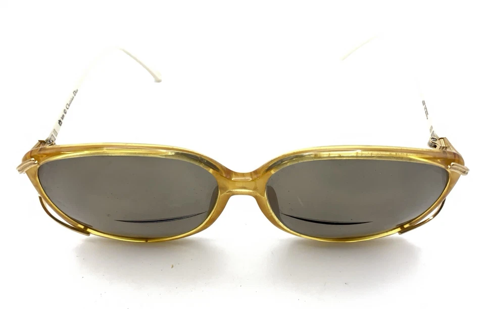 Gafas de sol Christian Dior 2689 70 amarillas de gran tamaño mariposa monturas 60-14 120 Foto 3 de 4