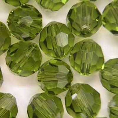 9 SWAROVSKI RUNDE 10mm KRISTALL PERLEN OLIVIN SUPER ANGEBOT