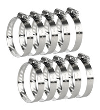 10pcs 2.5 Stainless Steel Hose Clamps 1.5-2.5 Worm Gear Fuel Line