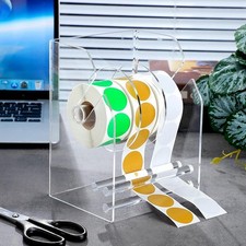 Adjustable Label Dispenser 3 disks Clear Acrylic Sticker Holder for School