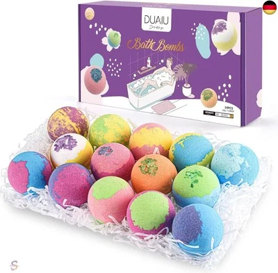 MARKE DUAIU Badebomben Kinder, DUAIU 14Pcs Badebomben Geschenk Set, Organische Natürliche