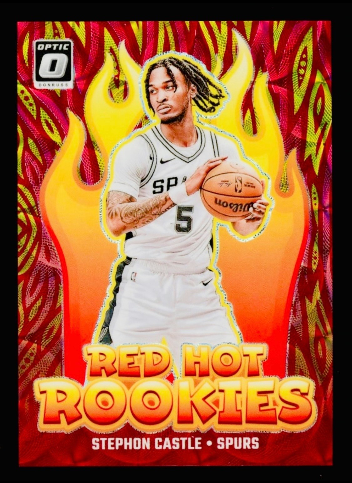 2024-25 Donruss Optic - Stephon Castle #13 SSP RED HOT ROOKIES GOLD & RED /99