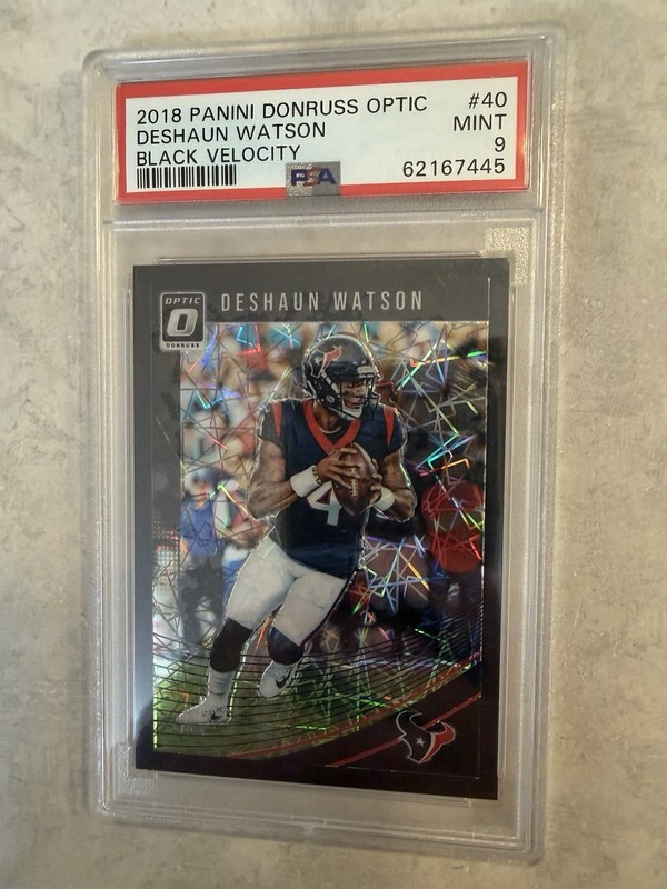 2018 Panini Donruss Optic Deshaun Watson Black Velocity Prizm /25 PSA 9 Low Pop