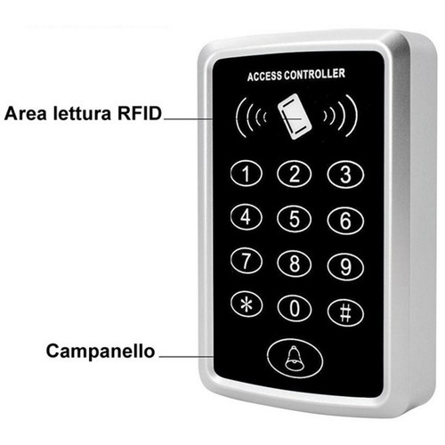 Control De Acceso Teclado Lector RFID 125 KHz Relé Abrepuertas Para Cerradura - Picture 4 of 7