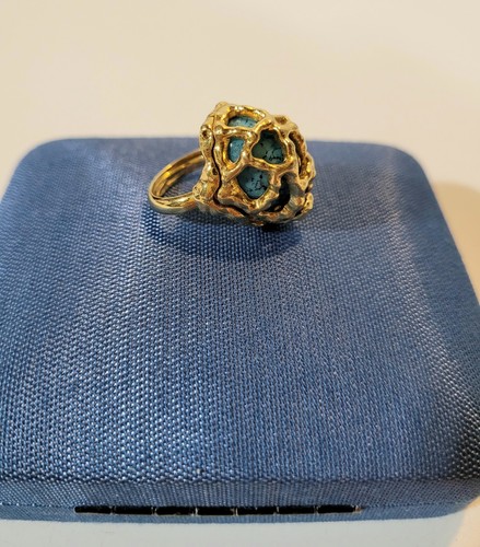 Vintage Jewels by Crown TRIFARI Cage Ring w/Interchangeable 6 Stones, Orig Case - Picture 6 of 14