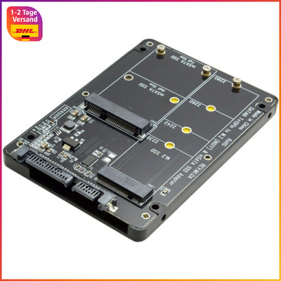 Adapter M.2 NGFF B-Schlüssel & mSATA zu SATA 3.0 Konverter Gehäuse 2-in-1