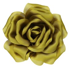 Silk Satin Flower Brooch Pin 4", Large Peony Floral Lapel Pin for Women Wedding