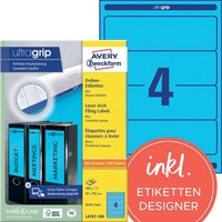 Avery Zweckform OrdnerrüCken-Etiketten, 61 X 192 Mm, Blau 1 Bis 20 Stk Spare 16%