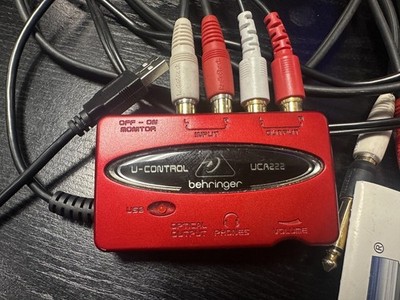 Behringer U-CONTROL UCA222 Ultra-Low Latency 2 In/2 Out USB Audio Interface w...