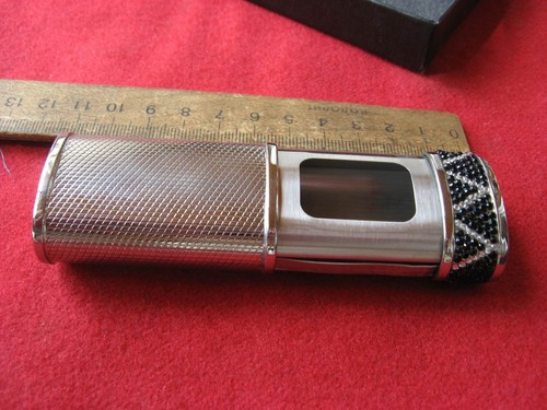 Mini, tragbarer Reise Taschenaschenbecher silberfarben Metall VS, im Originalkarton - Bild 6 von 8