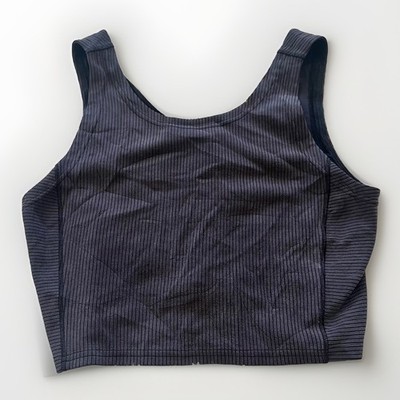 Lululemon Cropped Ribbed Align Tank Size 10 Charcoal Gray Workout Athletic Wear