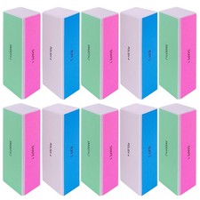 4 Way Nail Buffer Block 10 Pcs , Nail Shine Buffers Blocks Files for Natural...