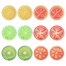 18pcs Colorful Fruit Acrylic Charms for Jewelry Making Kiwi 3D Fruits Pendants