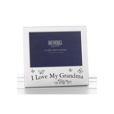 Image of Satin Silver Occasion Frame I Love My Grandma 5x3