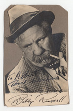 Billy Russell (1893-1971) Signed Page / Autographed English Character Actor