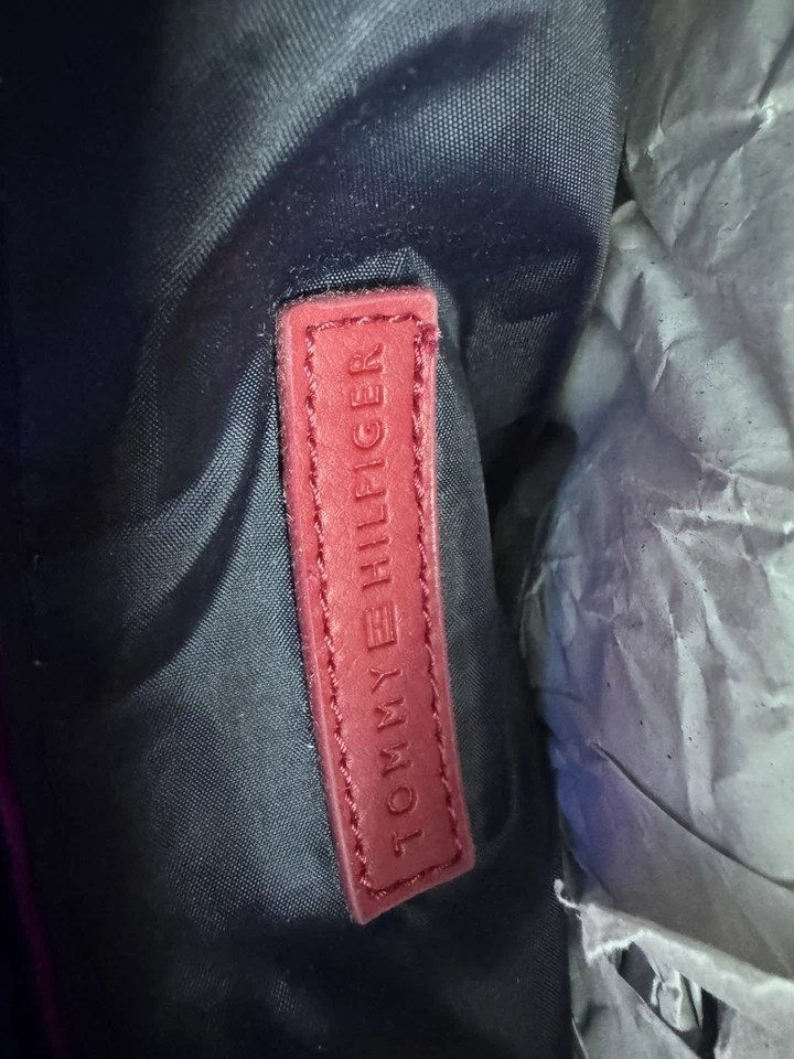 Bolso de Mano Tommy Hilfiger Para Mujer de Lona Rojo Blanco Azul Marino Cartera Foto 4 de 4