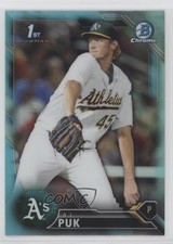 2016 Bowman Draft Chrome Draft Picks Sky Blue Refractor AJ Puk #BDC-25 04eb