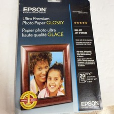 Epson Ultra Premium Photo Paper GLOSSY 5x7 Inches, 20 Sheets  S041945 , NEW 