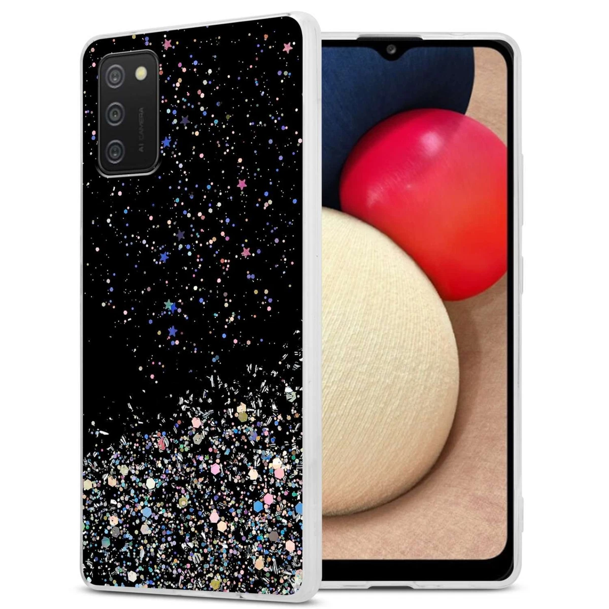 Custodia Honor X8a Con Glitter E Fiori - Cover TPU Trasparente Scintillante, Antiurto, Sottile, Per Donne (Colore Viola) - 3
