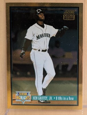 1994 Score SEASON HIGHLIGHTS GOLD RUSH #628 Ken Griffey Jr HOF RARE PARALLEL
