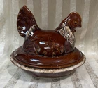 Hull Vintage Chicken Casserole Baking Oven Proof Brown Drip Dish