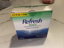 Refresh Tears Lubricant Eye Drops Multi-Pack 4 1 Bonus Bottle Exp 08/26