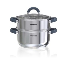 Stainless Steel Steamer Pot for Cooking - 3 QT Steaming Pot with Glass Lid & ...
