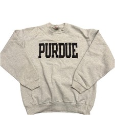 Vintage Purdue Sweatshirt Made in USA Fruit of the Loom Super Cotton L 80s