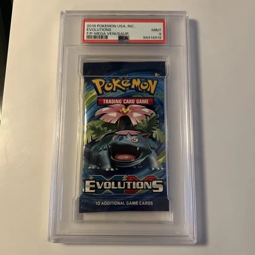 2016 Pokemon XY Evolutions Mega Venusaur Art PSA 9 Graded Pack