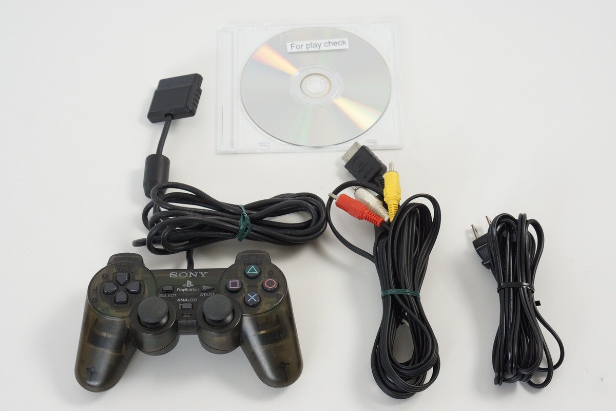 PlayStation2カセット CONSOLE PLAYSTATION 2 ZEN BLACK SCPH-37000 BOX TESTED JAPAN