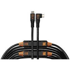 Tether Tools TetherPro Optima 10G 31' USB-C Straight to USB-C Right Angle Cable,