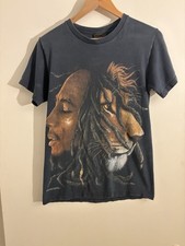 Vintage Y2K Bob Marley Zion Rootswear Split Lion Graphic T-Shirt Men  s Small