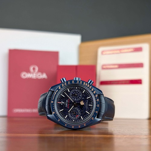2024 Blue Side of the Moon Omega Speedmaster Moonphase 304.93.44.52.03.002