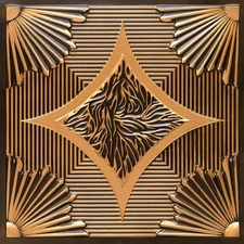 201Ag-24X24-10 Sunset Boulevard PVC 2' X 2' Lay-In or Glue-Up Ceiling Tile (Cove