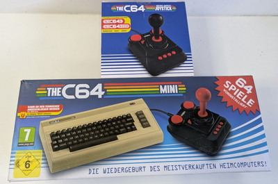 The C64 Mini Heimkonsole plus The C64 Micro Switch Joystick | Neuwertig