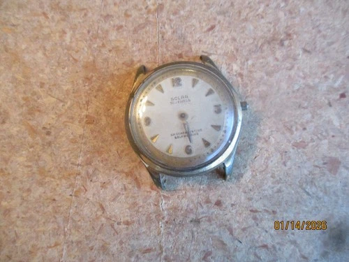 1950s SOLAR ROLEX EATON'S of CANADA 30J MENS WRISTWATCH NOT RUNNING VINTAGE