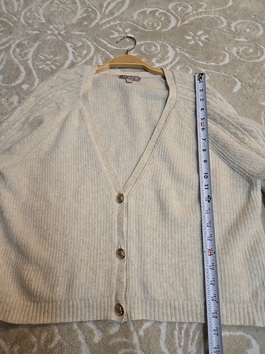 NWOT J CREW Women's Size XL Soft Cable Knit Ivory Cardigan Long Sleeve - Picture 5 of 9