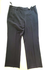 New Jones New York Size 12 Pants Black Wide Leg Relaxed Business