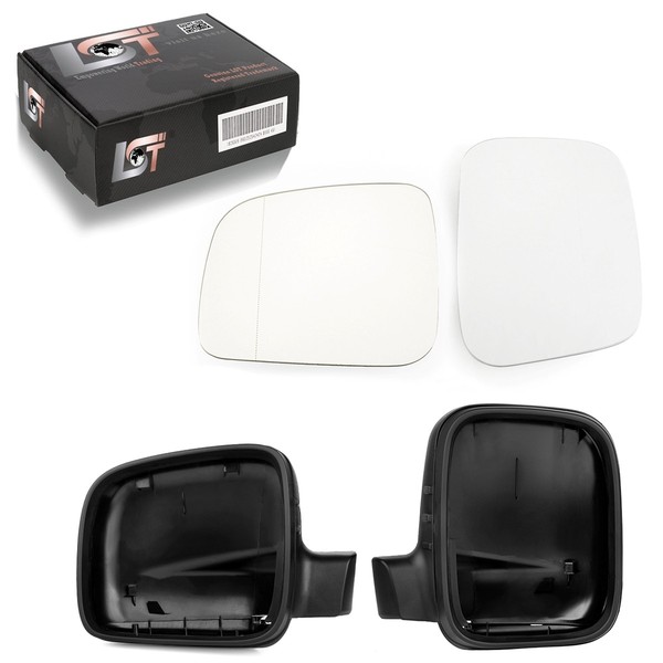 2X Spiegelglas GehäUse Set Beheizbar Links Rechts FüR VW Caddy III 3 2K 04-10-image