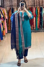 Indian Traditional Kurta Pant Dupatta Set Pakistani Wedding Wear Tunic Kurta Set