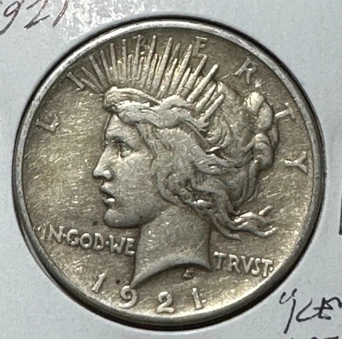 1921 US Peace SILVER Dollar! KEY DATE! "Philadelphia Mint" VF! Old US Coin!