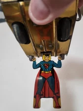 RARER MARX 1940 Gold Tin Windup SUPERMAN TURNOVER TANK WORKS