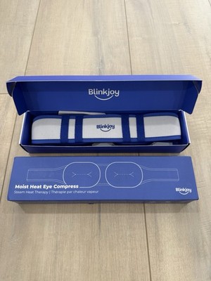 Blinkjoy Moist Heat Eye Compress Steam Heat Therapy Blue White Eye Pads
