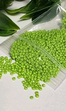 Czech 10/0 Preciosa Rocaille Glass Seed Beads. Green Color. Bag 15 Gr.