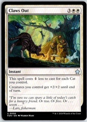 Claws Out Uncommon Foundations 6 NM MTG TCG