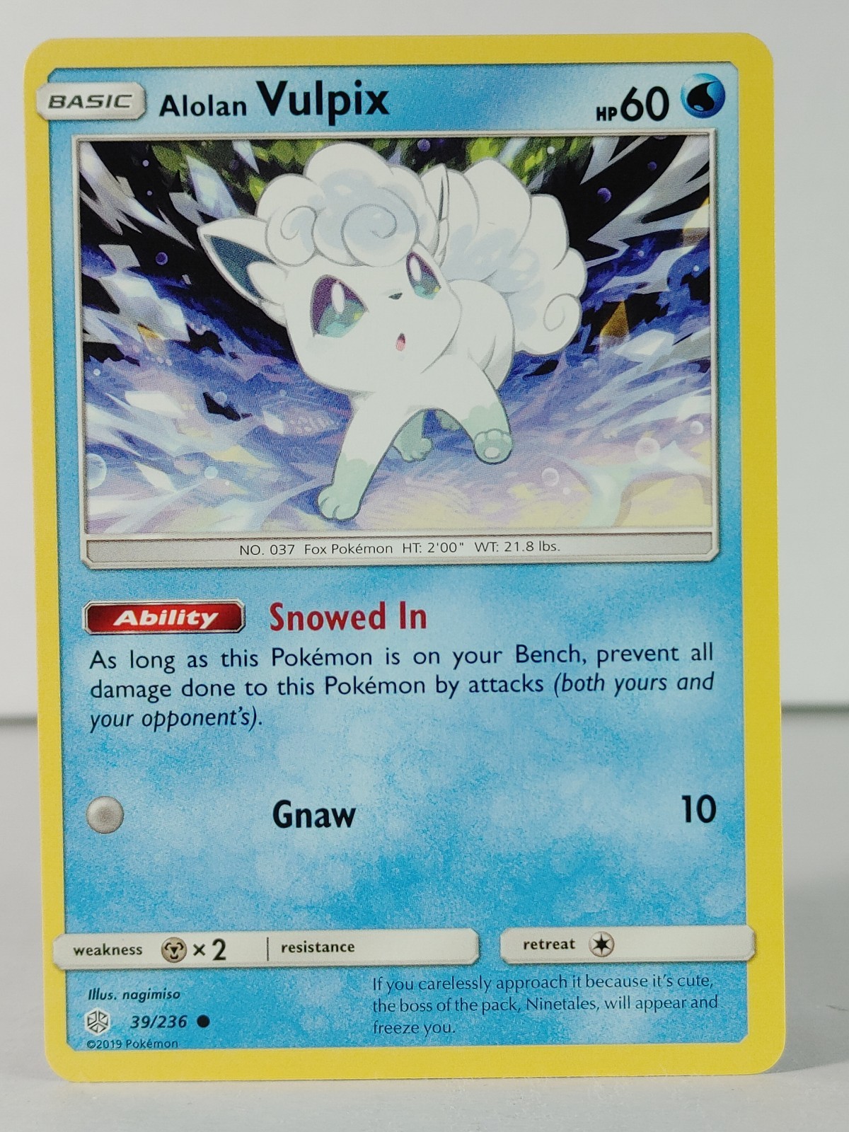 Alolan Vulpix - SM: Cosmic Eclipse #39 - POKEMON - NM -singles