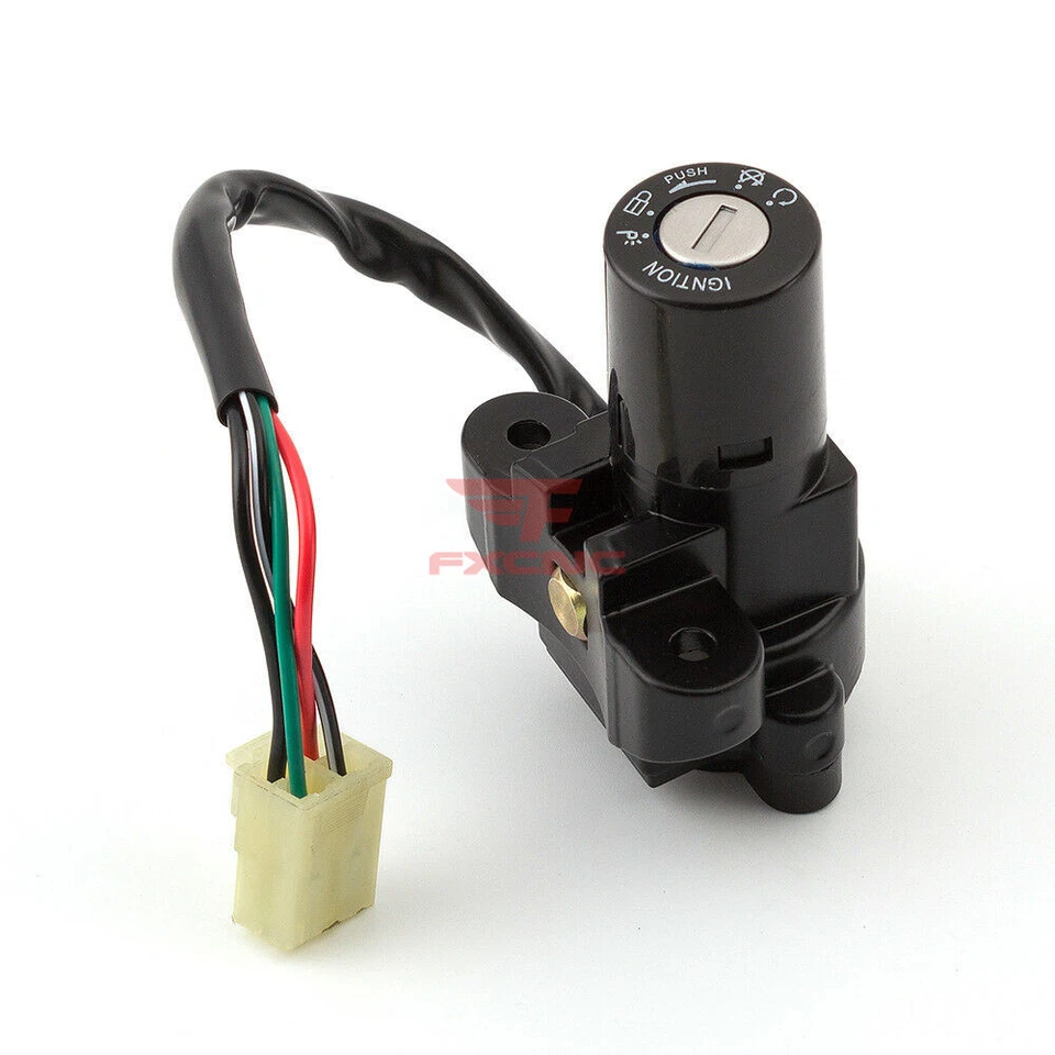 For DR650 1990-1996 GS500 1988-2000 Ignition Switch Lock Key 4 pins 4 wire Motor - Image 2 of 4