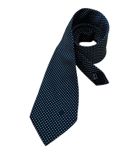 BATTISTONI Blue Geometric Silk Tie ITALY 62"/ 3.9" EC - Picture 3 of 5