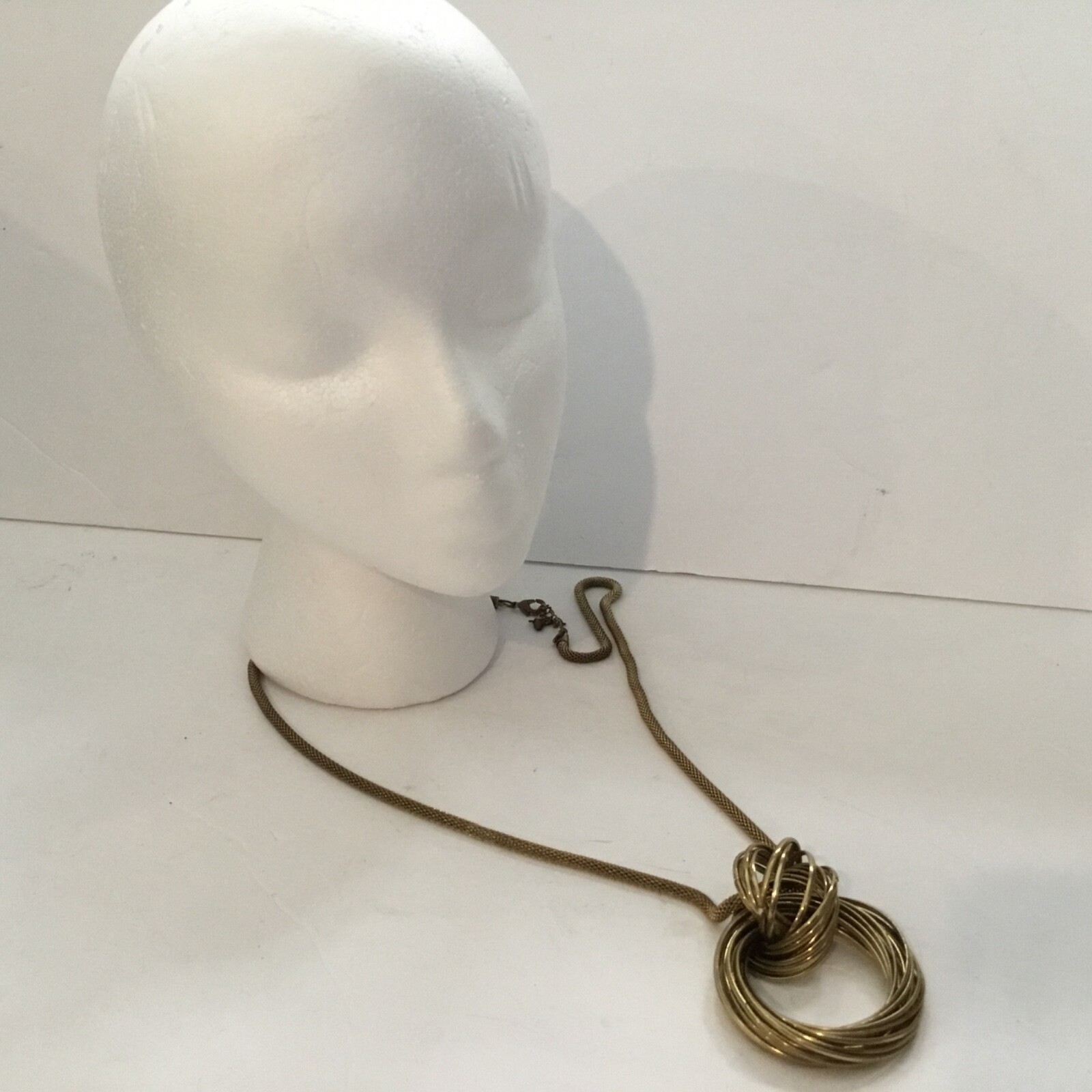 Custom jewerly. Golden necklace.Double rings