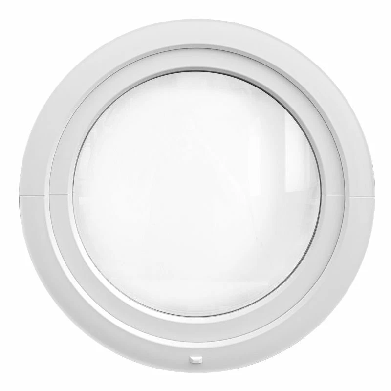 Ventana redonda oscilante de PVC blanco VEKA
